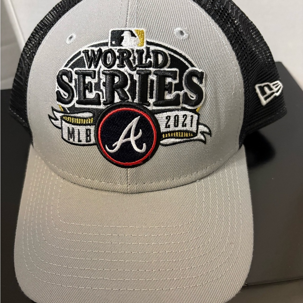 New Era 9FORTY Atlanta Braves 2021 World Series MLB Black Snapback Hat Cap Mens